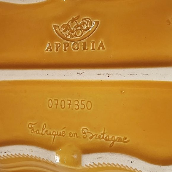 Appolia Yellow Gold ceramic serving platter - Picture 4 of 7